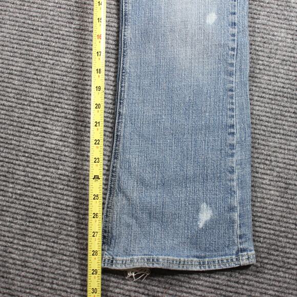 Rock Revolution Jeans Womens 30 Blue Bootcut Light Wash Whiskered - Picture 8 of 10